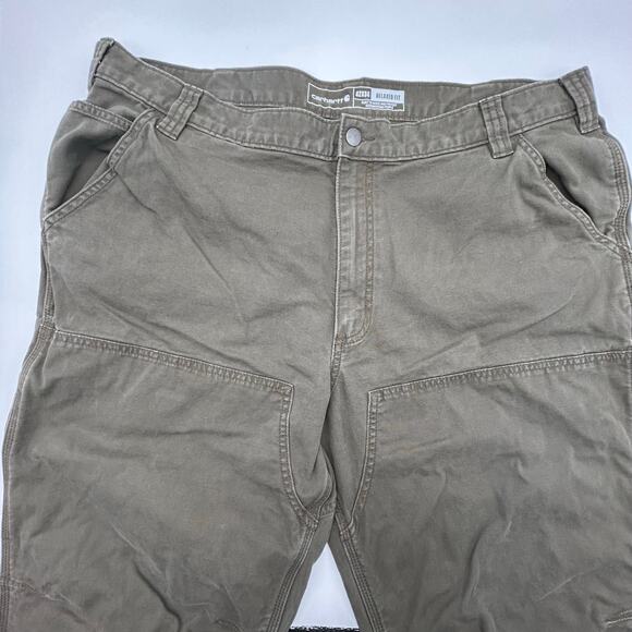 Carhartt Jeans Men 42x34 Rugged Flex Relaxed Fit Double Knee Canvas Utility Pant - Picture 3 of 11